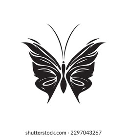 Butterfly Icon, Moth Symbol Set, Flying Insect Silhouette, Butterflies Wings Pictogram, Butterfly Vector Illustration On White Background