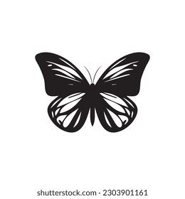 Butterfly Icon, Moth Symbol Set, Flying Insect Silhouette, Butterflies Wings Pictogram, Butterfly Vector Illustration On White Background