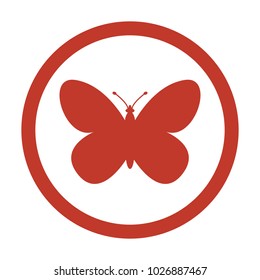 Butterfly Icon on white background. Vector illustration