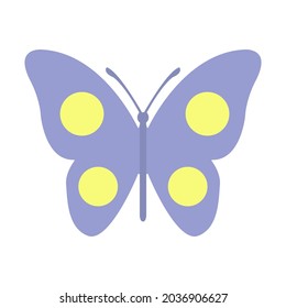 butterfly icon on a white background, vector illustration