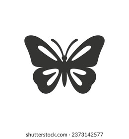 Butterfly Icon on White Background - Simple Vector Illustration