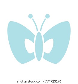 butterfly icon on white background