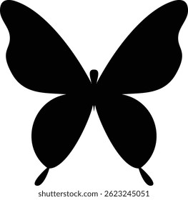 Butterfly Icon on White Isolated Background