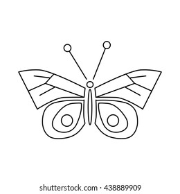 Butterfly icon, outline style