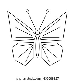 Butterfly icon, outline style