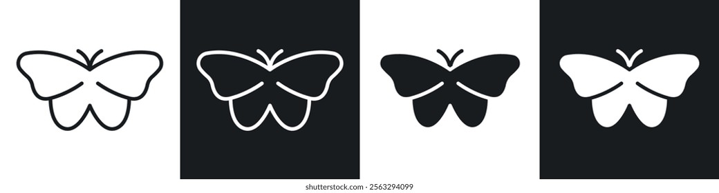 Butterfly icon pack for app and website ui designs.