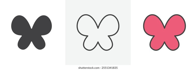 Butterfly icon pack. Vector illustration. EPS10
