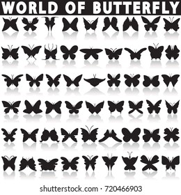 Butterfly icon set