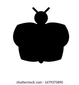 butterfly icon set with Glyph style. Vector graphic illustration.