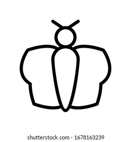 Butterfly icon set with outline style. Vector graphic illustration. Suitable for website design, logo, app, template, and Ui
