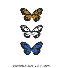 Butterfly Icon Set Vector Design.