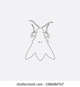 butterfly icon sign signifier vector
