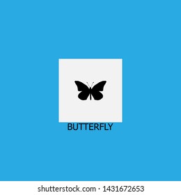 butterfly icon sign signifier vector