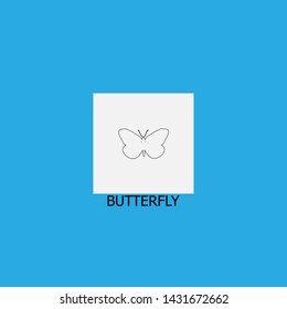 butterfly icon sign signifier vector