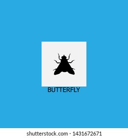 butterfly icon sign signifier vector