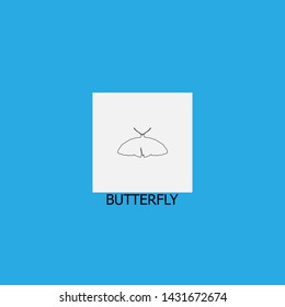 butterfly icon sign signifier vector