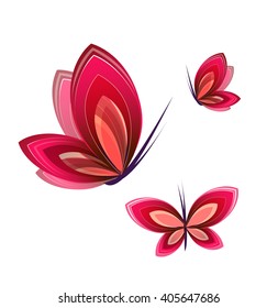 butterfly icon, sign. butterfly vector design template. 