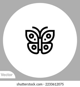 Butterfly icon sign vector,Symbol, logo illustration for web and mobile