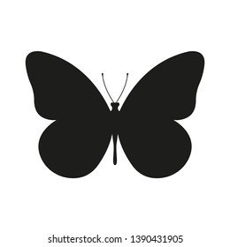 Butterfly Icon Or Silhouette. Vector Illustration. 