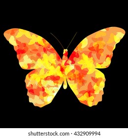 Butterfly Icon Silhouette Vector Illustration EPS10
