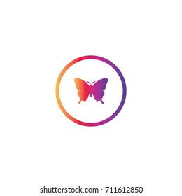 Butterfly icon silhouette vector illustration