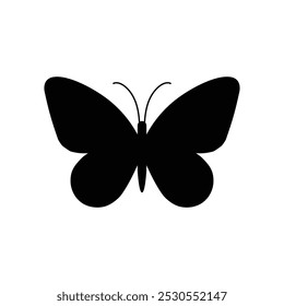 Butterfly icon. Butterfly silhouettes sign or symbol isolated on white background. Vector illustration.