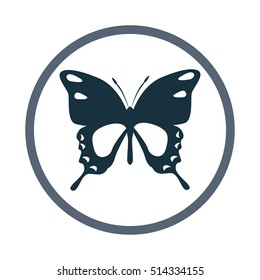 Butterfly icon. Simple design for web and mobile