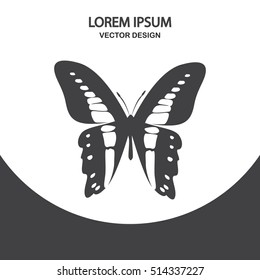 Butterfly icon. Simple design for web and mobile