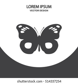 Butterfly icon. Simple design for web and mobile