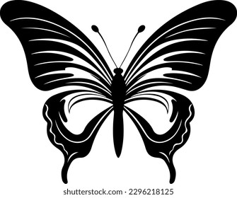 Butterfly icon. Simple flat butterfly vector illustration.