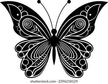 Butterfly icon. Simple flat butterfly vector illustration.