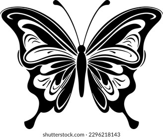 Butterfly icon. Simple flat butterfly vector illustration.