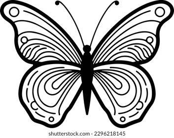Butterfly icon. Simple flat butterfly vector illustration.