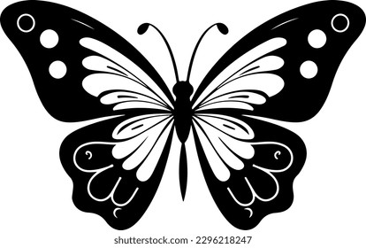 Butterfly icon. Simple flat butterfly vector illustration.