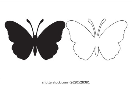 butterfly icon. Simple illustration of big butterfly vector icon for Butterfly Silhouette Vector