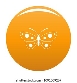Butterfly icon. Simple illustration of butterfly vector icon for any design orange