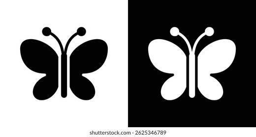 Butterfly icon simple line vector. Symbol, logo.