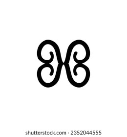 Butterfly icon. Simple style beauty shop poster background symbol. Beauty shop brand logo design element. Butterfly t-shirt printing. Vector for sticker.