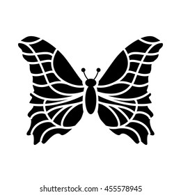 Butterfly icon in simple style isolated on white background. Insect symbol