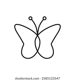 Butterfly icon. simple thin line vector icon