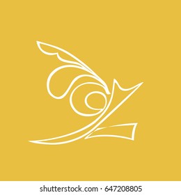 Butterfly. Icon. Sketch. Vector.