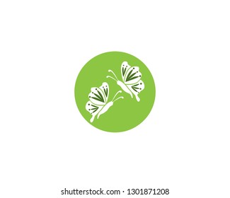 Butterfly icon and symbol template