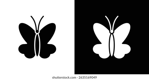 Butterfly icon symbols. Vector illustration.