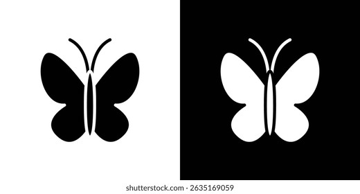 Butterfly icon symbols. Vector illustration.