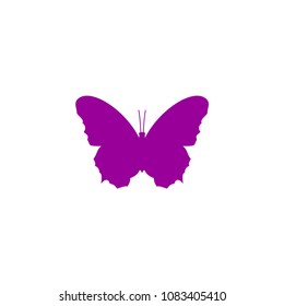 Butterfly icon template purple