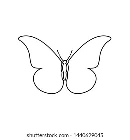 butterfly icon template, butterfly vector simple design element