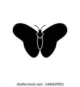 butterfly icon template, butterfly vector simple design element