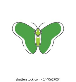 butterfly icon template, butterfly vector simple design element