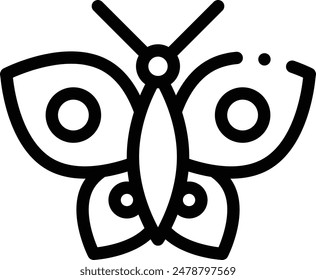 butterfly icon. Thin Linear Style Design Isolated On White Background