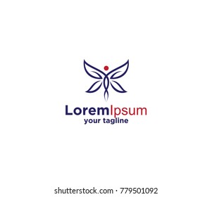 Butterfly icon. trendy butterfly design template
